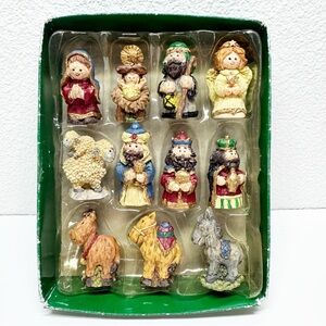 Vintage Dickens Mini Resin Nativity Figurines